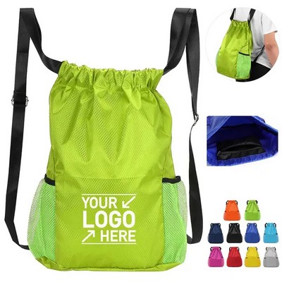 Durable Waterproof Oxford Drawstring Backpack for Everyday Use
