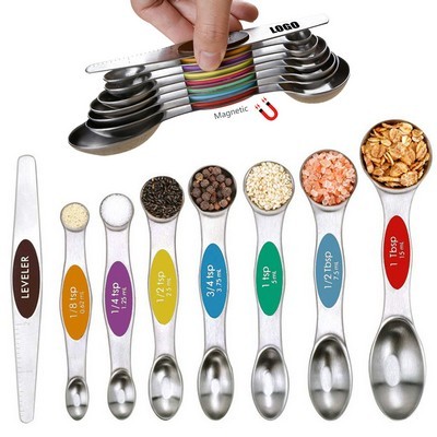 Color Magnetic 8-In-1 Dual Sides Measuring Spoons