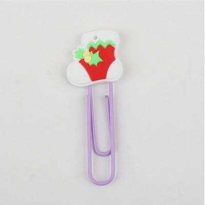Christmas Sock Paper Clip Custom Pattern Bookmark Book Clip Paper Clasp for Kids