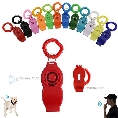 Whistle Pet Training Sound Clicker w/Wrist Band
