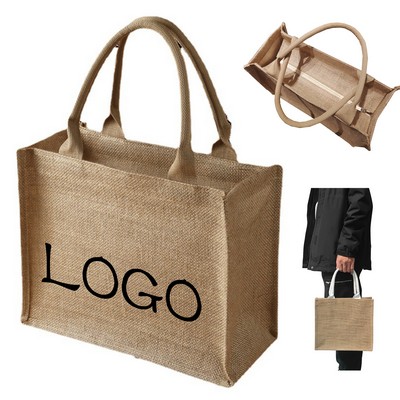 Linen Handbag With Zipper