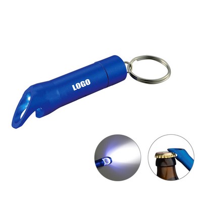 3-in-1 Aluminum Bottle Opener with Keychain and Flashlight