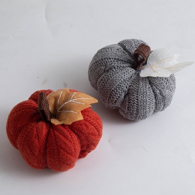 Autumn Harvest Knit Pumpkin Decor