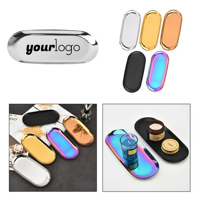 Stainless Steel Oval Jewelry Tray