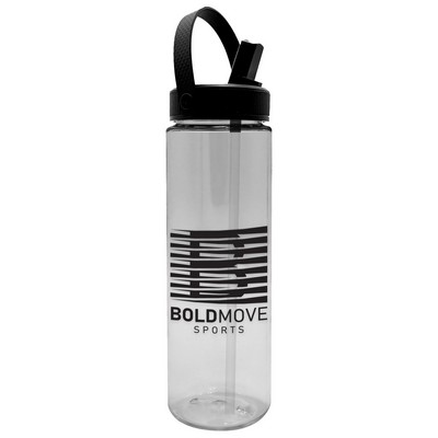 Garyline® Freedom Tritan® Bottle with Flip-Straw, Swivel-Handle Lid - 28 oz.