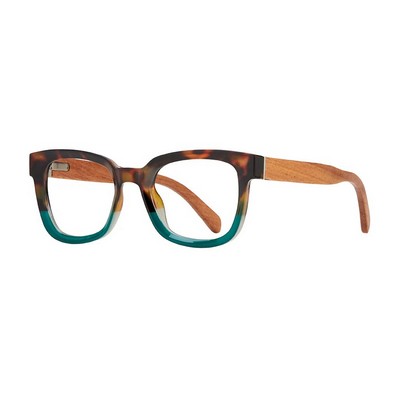 Iris Tortoise & Green Reading Glasses w/Blue Light Filtering Lens