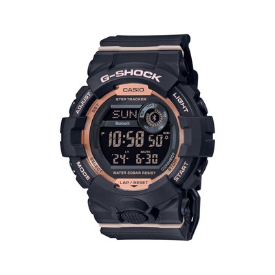 G-Shock Ladies G-Shock Sport Bluetooth Digital Black & Rose Gold Watch