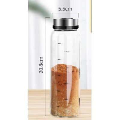 500ML Stainless Steel Seasoning Bottle With Measurements