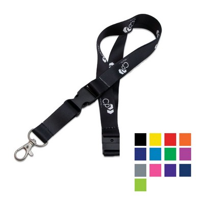 School Polyester Lanyard w/ Lobster Claw & Buckle Release