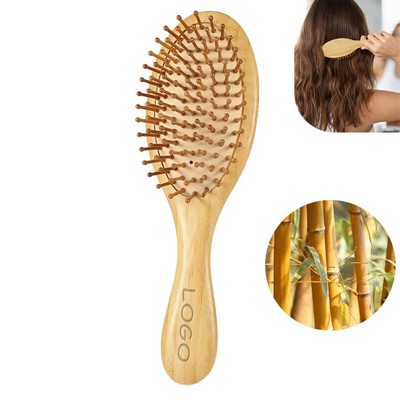 8 1/2" Custom Air Cushion Bamboo Hair Brush Massage Comb
