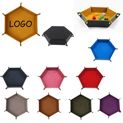 Leather Folding Dice Tray