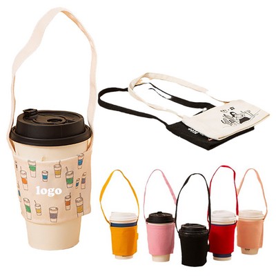 Canvas Coffee Milk Tea Anti-Searing Cup Sleeve