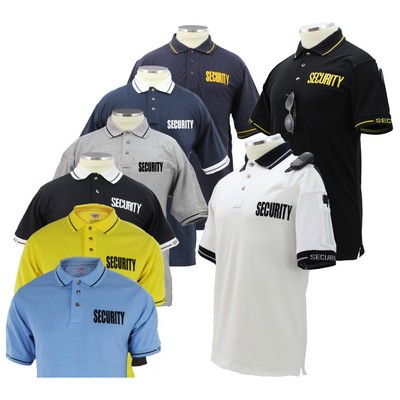 First Class Poly Cotton Tactical Polo Shirt with Security ID Front and Back