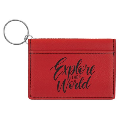 Leatherette Keychain ID Holder