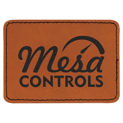 Rectangle Leatherette Patch with Adhesive