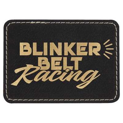 Rectangle Leatherette Patch with Adhesive