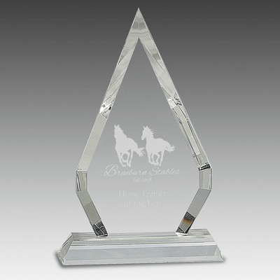 Crystal Diamond on Pedestal Base