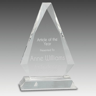 Crystal Triangle on Pedestal Base