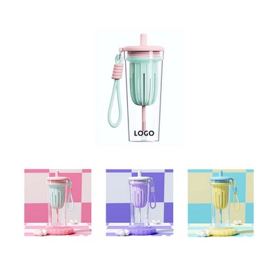 Portable Straw Flower Tea Cup