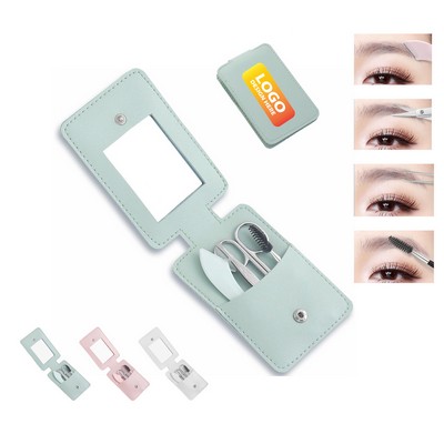 4" 1 Set Eyebrow Trimmer Kit With Leather Pouches