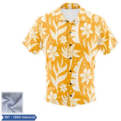 Sublimation 150G Interlock Full-Button Shirt - Men, Women, Kids