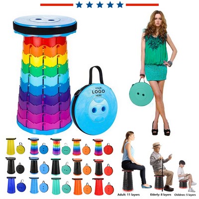 Rainbow Retractable Folding Stool