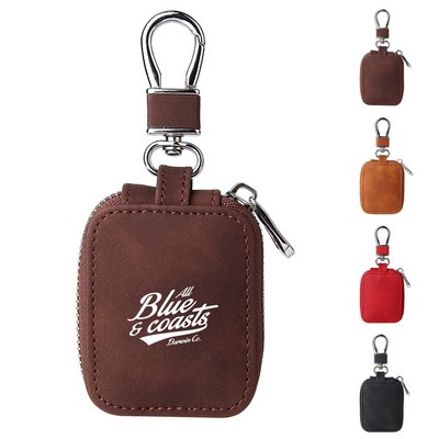 Faux Leather Earphone Holder