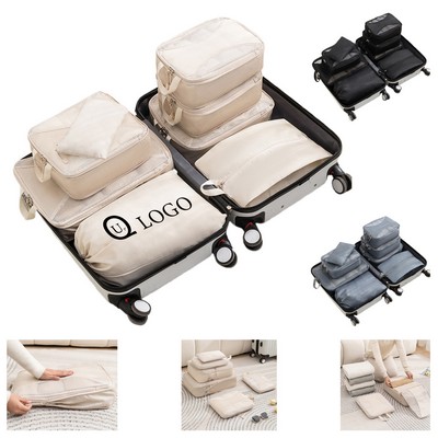 Eight-Piece See-Through Compressible Travel Organizer Set