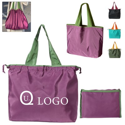 Solid Color Foldable Shopping Bag