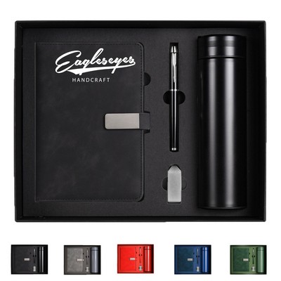 3 Pcs Business Notebook Set with Pen & Bottle