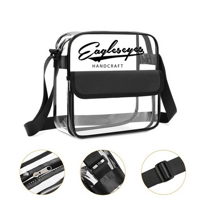 PVC Zip Clear Shoulder Crossbody Bag