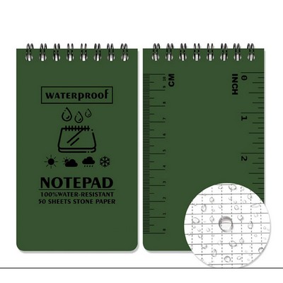 Stone Paper Waterproof Spiral Notebook