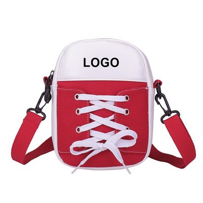 Paneled Canvas Crossbody Bag