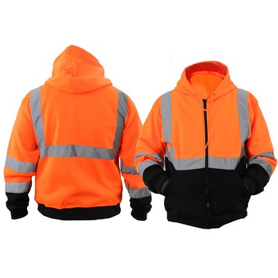 Hi-Visibility Safety Thermal Zippered Hoodie