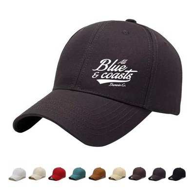 6 Panel Mid Profile Baseball Cap