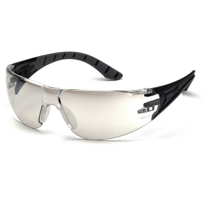 Endeavor Plus Safety Glasses, Black and Gray or Green Frame with Indoor/Outdoor Mirror Lens