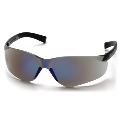 Mini Ztek Safety Glasses, Blue Mirror Frame and Lens