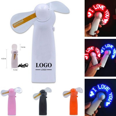 Custom Logo Programming Flashing Mini Fan