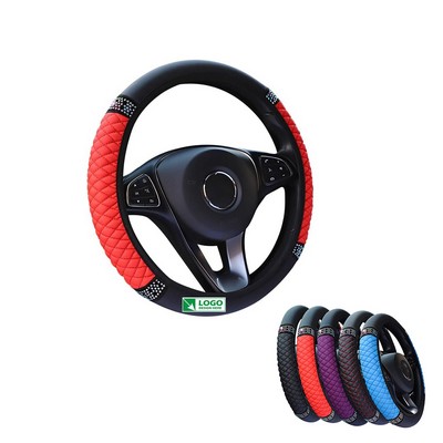 15" Soft Leather Car Wheel Cover with Colorful Crystal