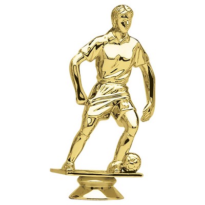 5" Gold Plastic Female Soccer Forward Trophy Figure