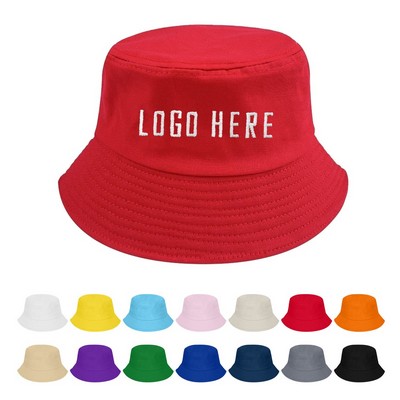 Embroidered Cotton Bucket Hat