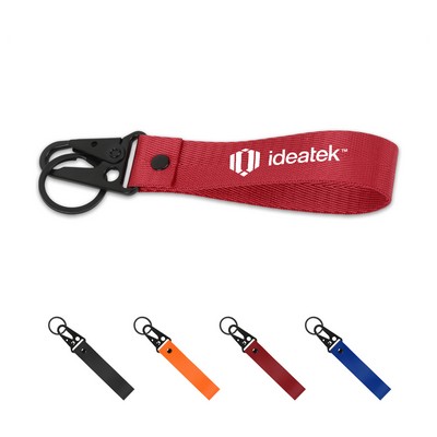 Nylon Wrist Motorcycle Keychain With Black Eagle Mouth Buckle