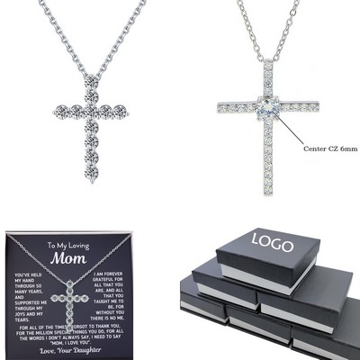 Diamond Cross Necklace Women