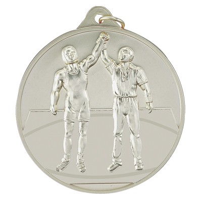1 1/2" Silver Wrestling Winner Medal