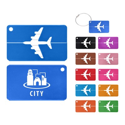 Aluminum Alloy Luggage Tag w/Steel Loop