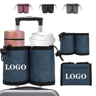 Durable Oxford Luggage Cup Holder With Adjustable Strap