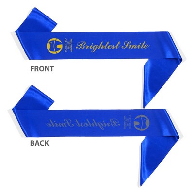 70" Custom Digitally Printed Satin Sashes