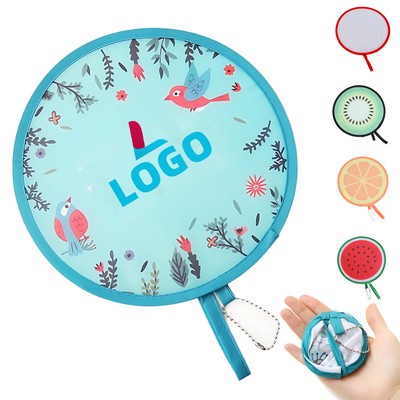 Foldable Round Polyester Fan