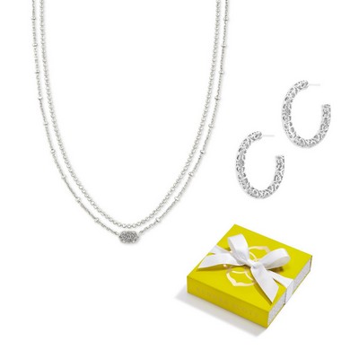 Kendra Scott Emilie Necklace & Maggie Hoop Earrings