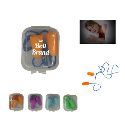 Portable Foam Ear Plug Set with Storage Case